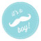 Cute Milk Mustache Baby Shower Stickers