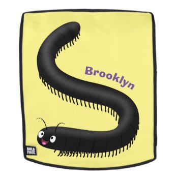 Cute Millipede Cartoon Illustration Backpack by thefrogfactory at Zazzle