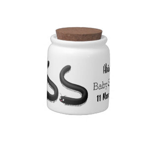 Cute millipede cartoon illustration candy jar