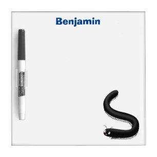 Cute millipede cartoon illustration dry erase board
