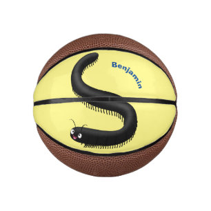 Cute millipede cartoon illustration mini basketball