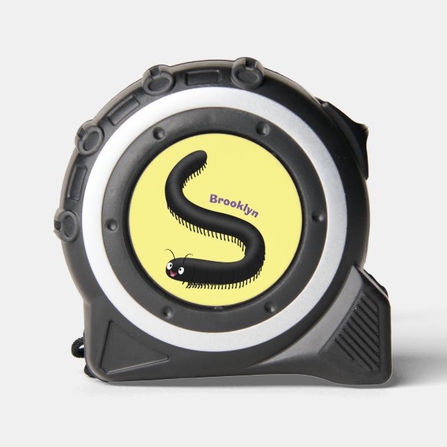 Cute millipede cartoon illustration tape measure (Front)