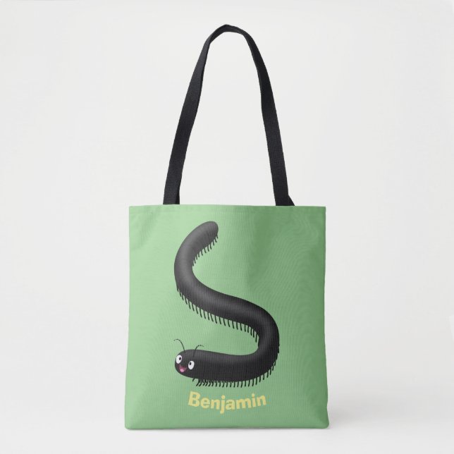 Cute millipede cartoon illustration tote bag (Front)