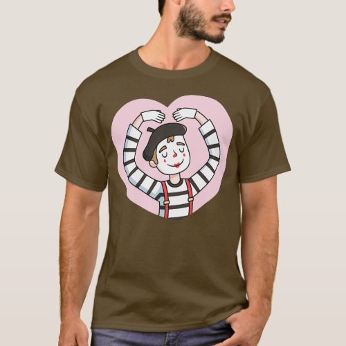 Cute Mime With Love Gesture T_Shirt