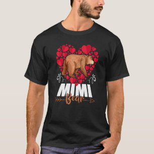 Cute Mimi Bear  Heart Grandma Happy Mother's Day W T-Shirt
