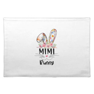 Cute Mimi Bunny T Shirt Easter Family Matching Out Cloth Placemat