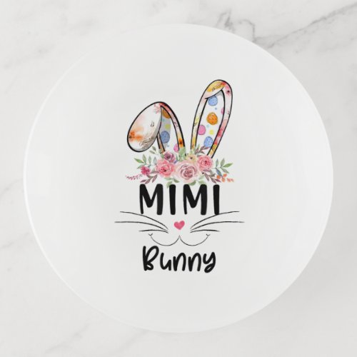 Cute Mimi Bunny T Shirt Easter Family Matching Out Trinket Tray