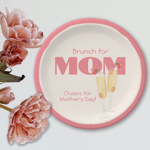 Cute Mimosas Mothers Day Paper Plates