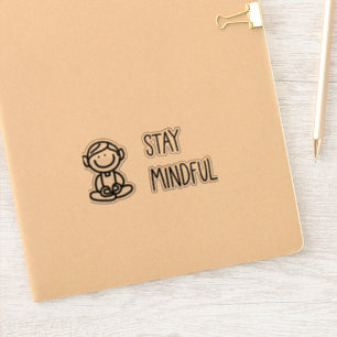 Cute Mindfulness Black and White Sticker
