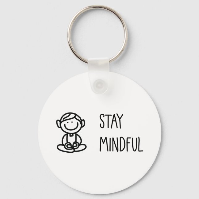 Cute Mindfulness Keychain (Front)