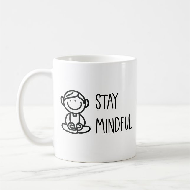 Cute Mindfulness Stay Mindfulness Coffee Mug (Left)