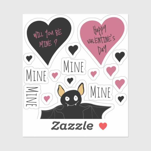 Cute Mine Mine Mine Mine Collection Bat Theme  Sticker (Sheet)