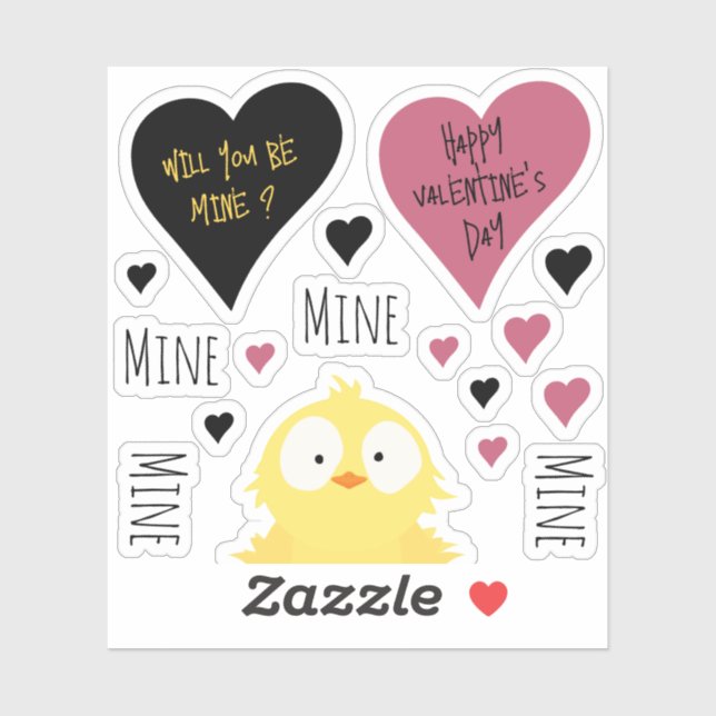 Cute Mine Mine Mine Mine Collection Chicken Theme Sticker (Sheet)