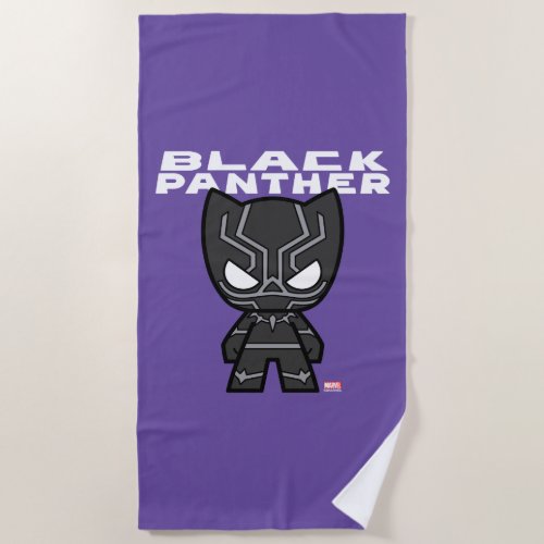 Cute Mini Black Panther Beach Towel