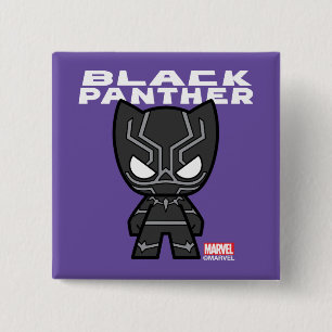 Cute Mini Black Panther Button