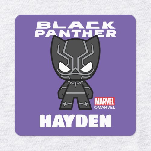 Cute Mini Black Panther Kids Labels