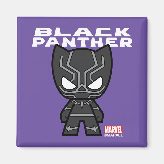 Cute Mini Black Panther Magnet (Front)