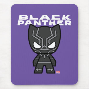 Cute Mini Black Panther Mouse Pad