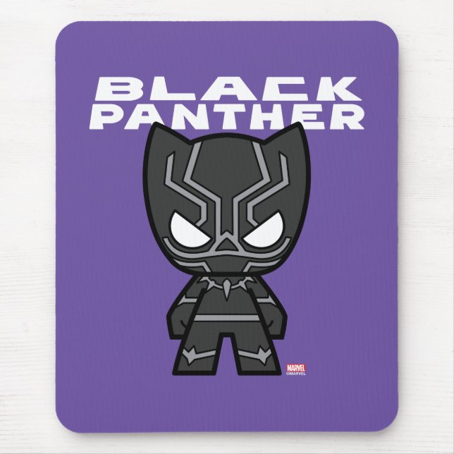 Cute Mini Black Panther Mouse Pad (Front)