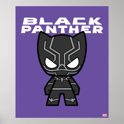 Cute Mini Black Panther Poster