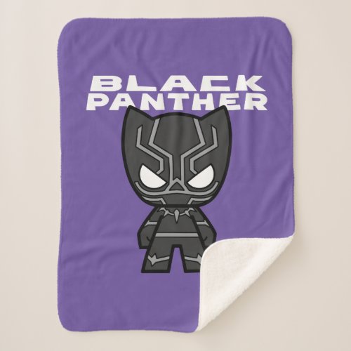 Cute Mini Black Panther Sherpa Blanket
