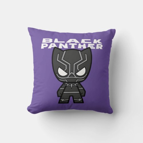 Cute Mini Black Panther Throw Pillow