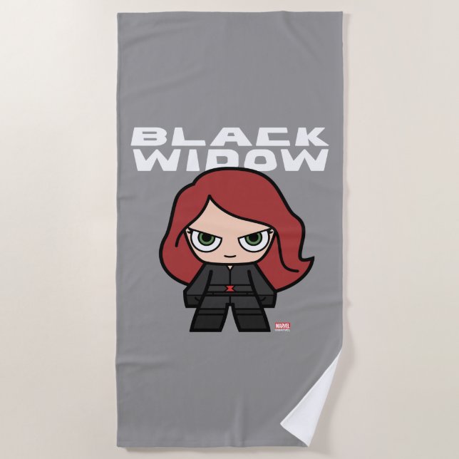 Cute Mini Black Widow Beach Towel (Front)