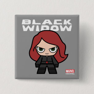 Cute Mini Black Widow Button