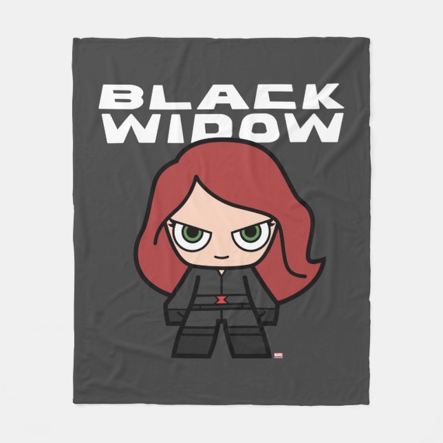 Cute Mini Black Widow Fleece Blanket (Front)