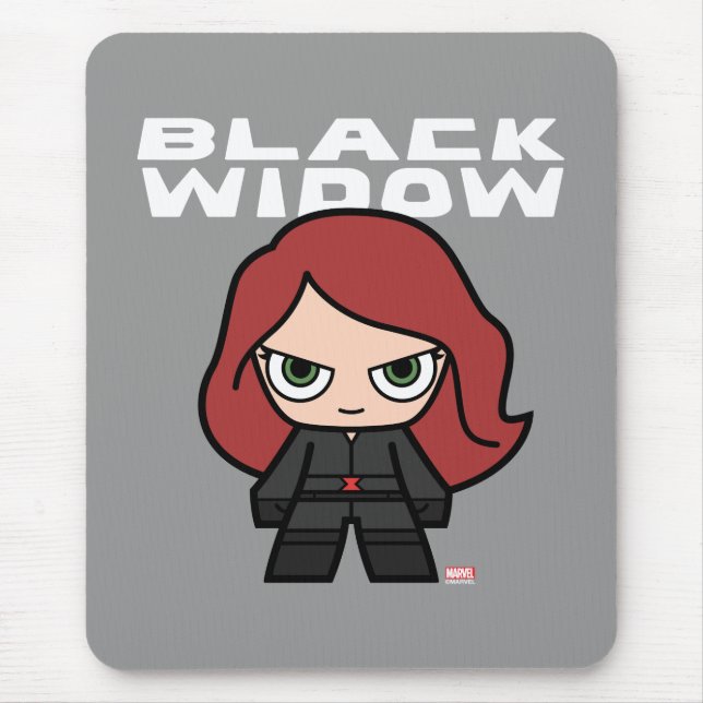 Cute Mini Black Widow Mouse Pad (Front)