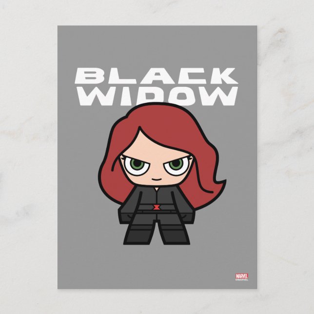 Cute Mini Black Widow Postcard (Front)