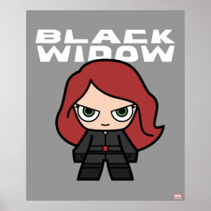 Cute Mini Black Widow Poster