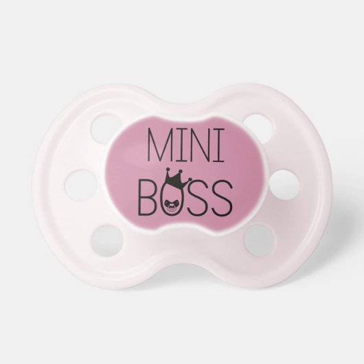 Cute 'Mini Boss' Baby Pacifier (Front)