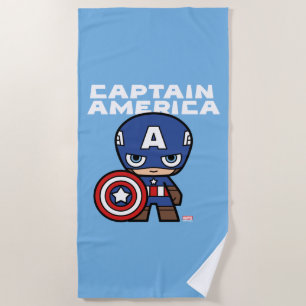 Cute Mini Captain America Beach Towel