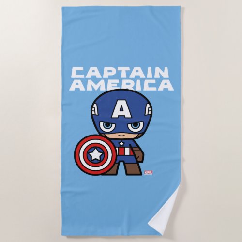 Cute Mini Captain America Beach Towel