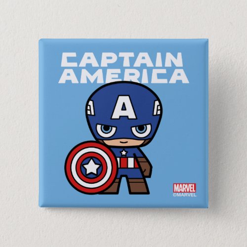 Cute Mini Captain America Button