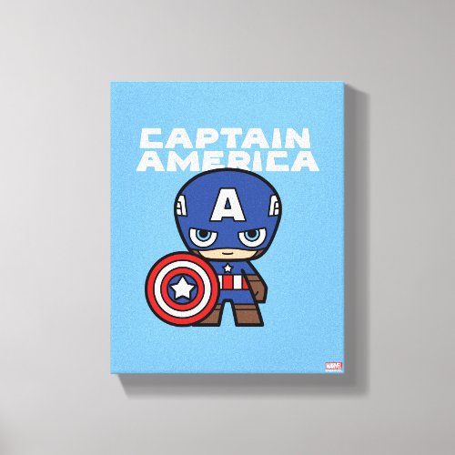 Cute Mini Captain America Canvas Print
