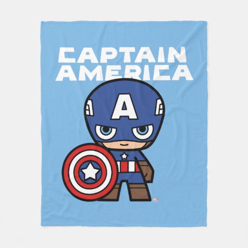 Cute Mini Captain America Fleece Blanket