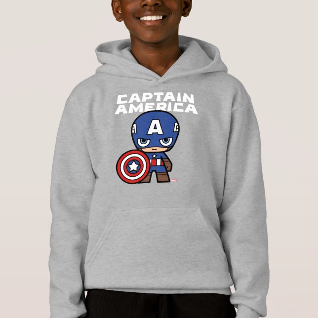 Cute Mini Captain America Hoodie (Front)