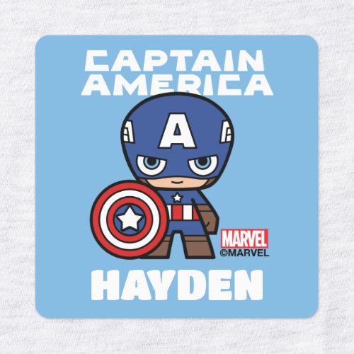 Cute Mini Captain America Kids Labels