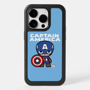 Cute Mini Captain America OtterBox iPhone 14 Pro Case