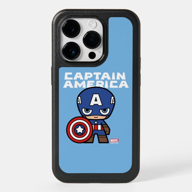 Cute Mini Captain America Otterbox iPhone Case (Back)
