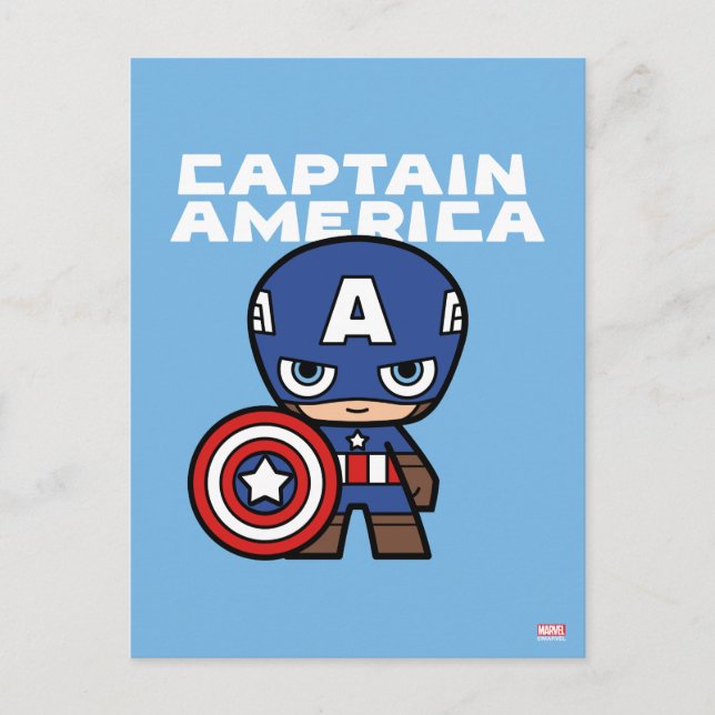 Cute Mini Captain America Postcard (Front)