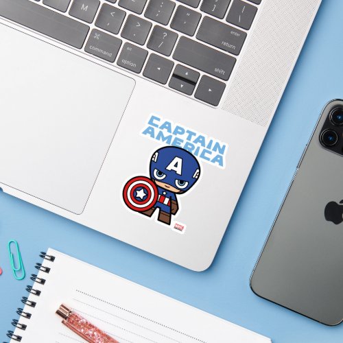 Cute Mini Captain America Sticker