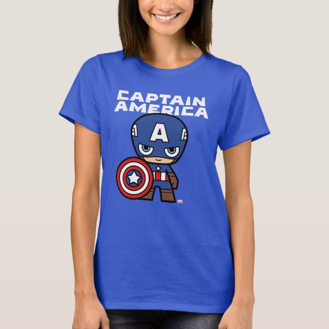 Cute Mini Captain America T-Shirt (Front)