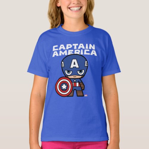 Cute Mini Captain America T_Shirt
