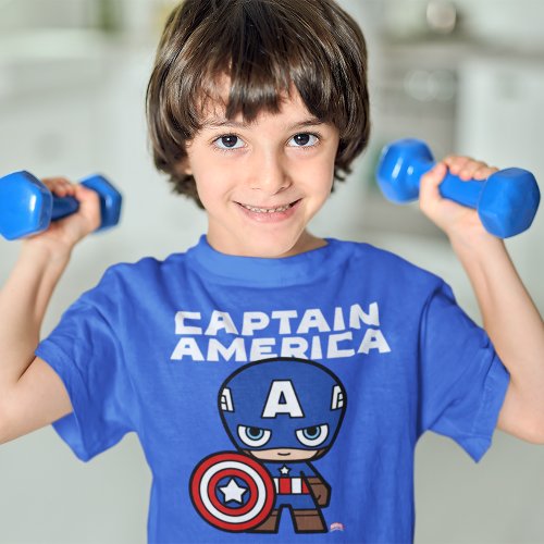 Cute Mini Captain America T_Shirt