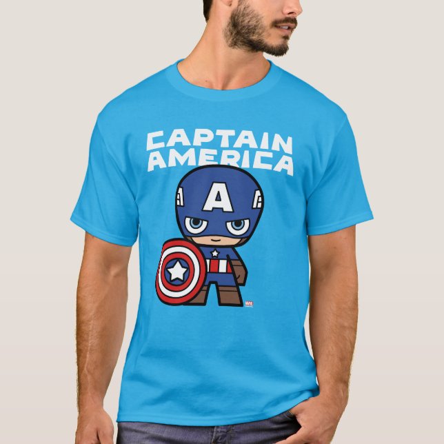Cute Mini Captain America T-Shirt (Front)