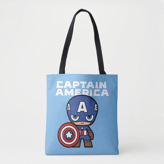 Cute Mini Captain America Tote Bag (Front)