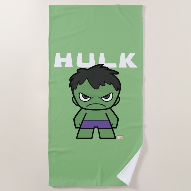 Cute Mini Hulk Beach Towel (Front)